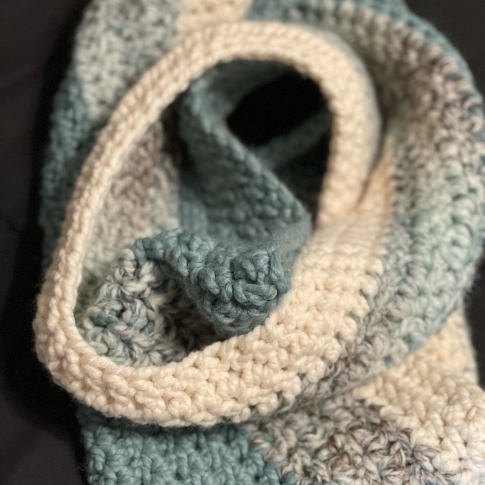 Handmade Crochet Infinity Scarf - Picture 3 of 6